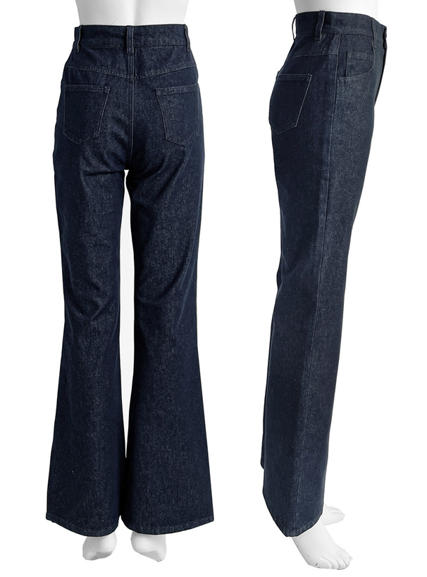 セミフレアデニムパンツ