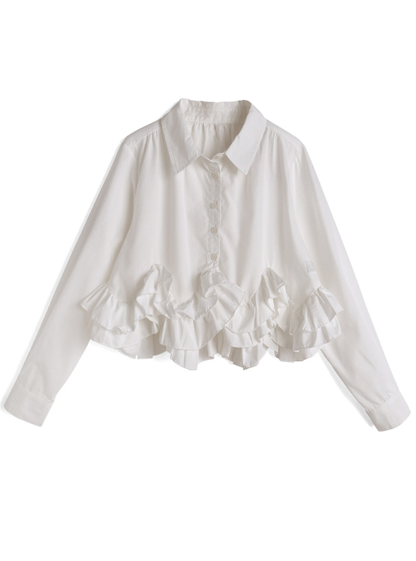 フリルブラウス