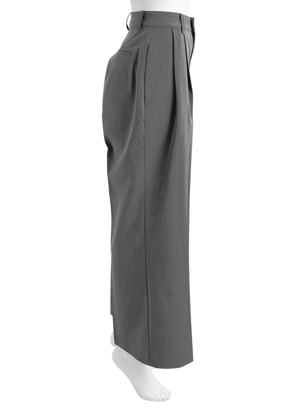 センタープレスタックワイドパンツ