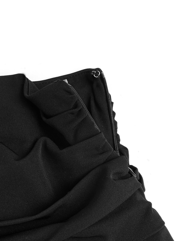 インパン裏地付きギャザーフリルミニスカート