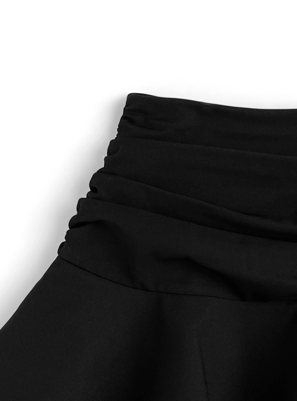 インパン裏地付きギャザーフリルミニスカート