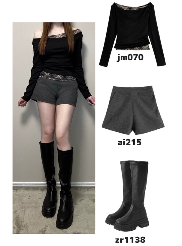 ハイウエストショートパンツ