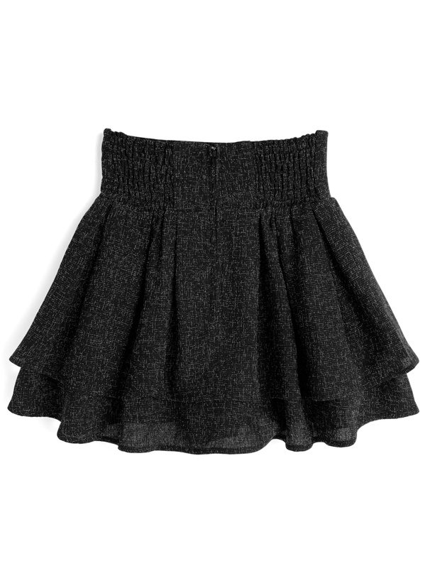 インパン裏地付きツイードフレアミニスカート