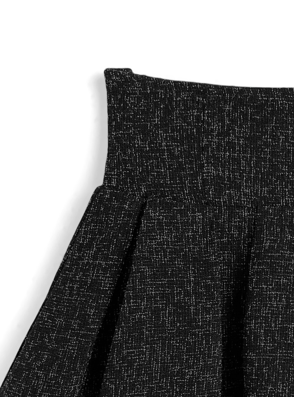 インパン裏地付きツイードフレアミニスカート