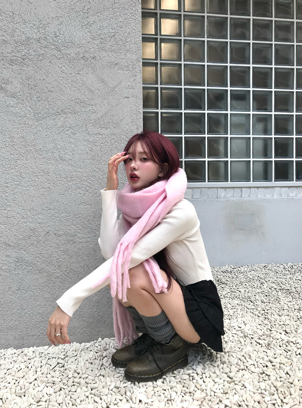 ラウンドネックリブニットトップス[ai217] | レディースファッション