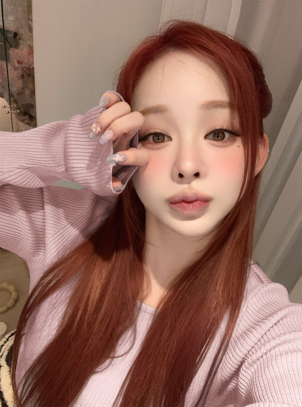 ベーシックラウンドネックリブニットトップス