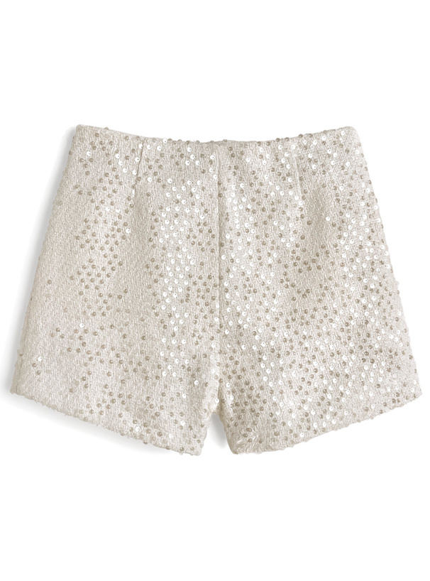 スパンコールツイードショートパンツ[ai220]