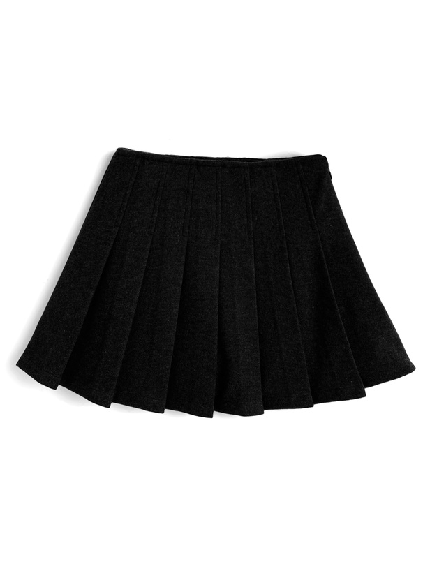 インパン付きボックスミニプリーツミニスカート