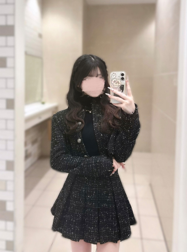 BKスパンコールツイードジャケット ツイードミニスカート　セットアップ2点セット ツイードジャケット×プリーツミニスカートセットアップ[ai224