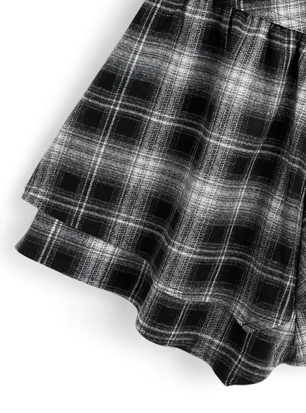 チェック柄アシンメトリーミニスカート