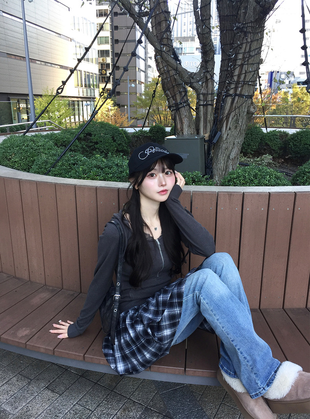 チェック柄アシンメトリーミニスカート[ai231] | レディース