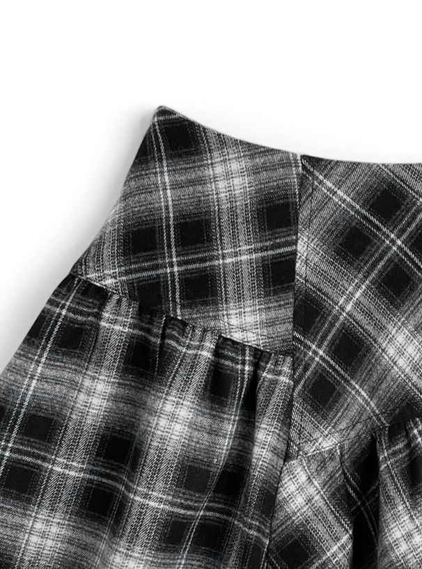 チェック柄アシンメトリーミニスカート