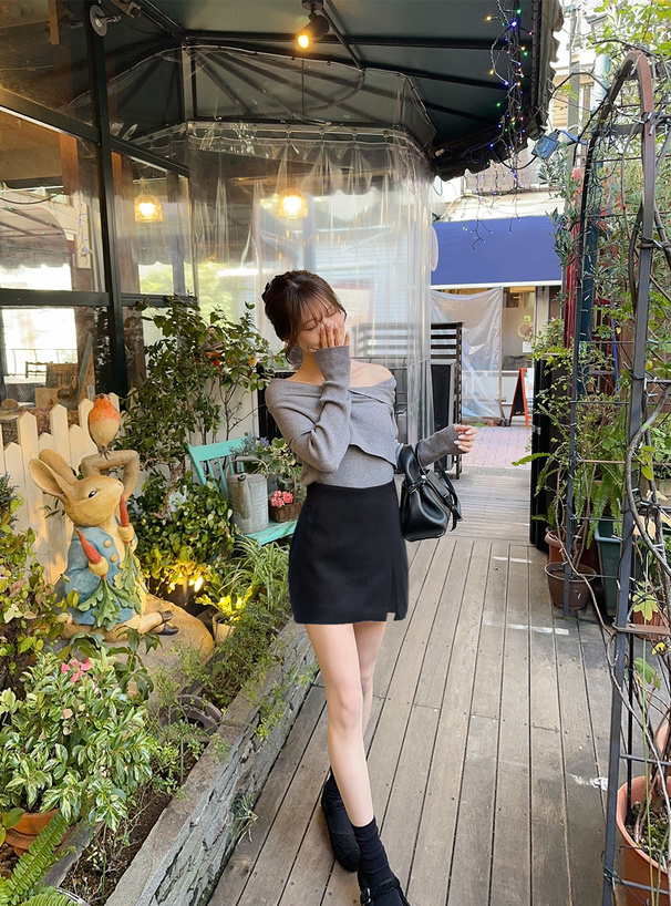 インパン付きスリットミニスカート