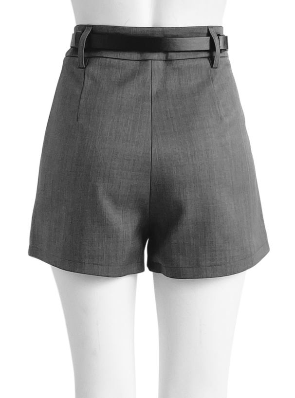 ベルト付きハイウエストショートパンツ[ai237] | レディース