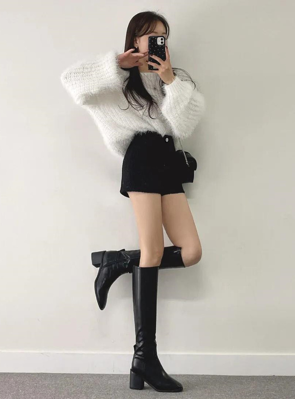 ハイウエストショートパンツ