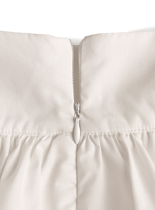 インパン裏地・ベルト付きバルーンミニスカート