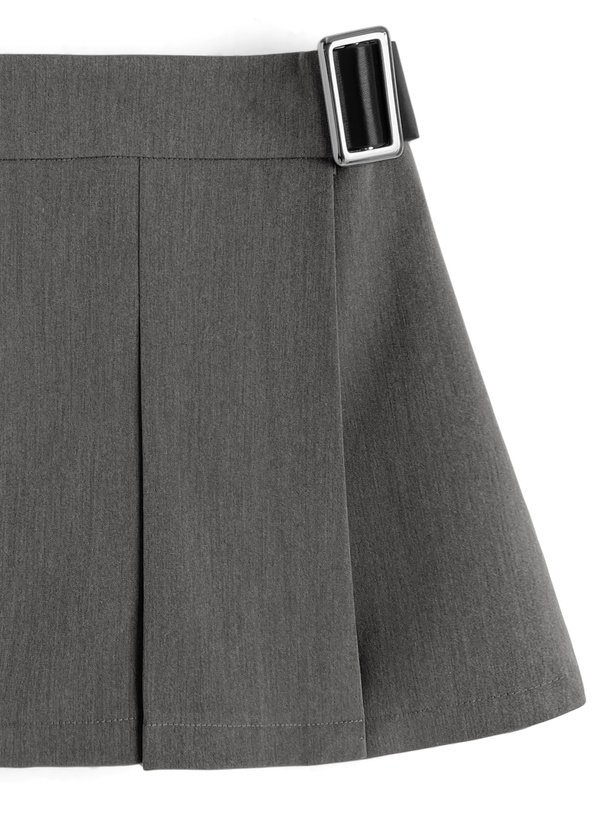 ベルトプリーツキュロット