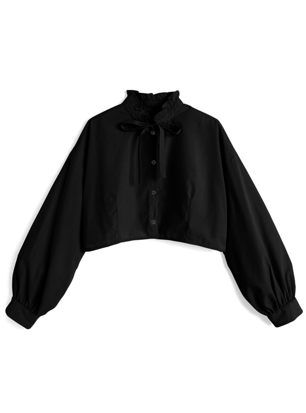 フリルネックリボンブラウス[ai266]