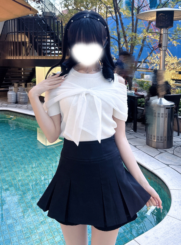 インパン付きハイウエストプリーツミニスカート