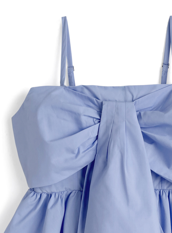 ペプラムリボンキャミソールトップス