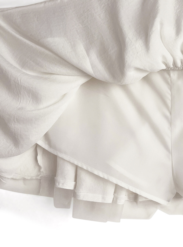 インパン裏地付きティアードミニスカート