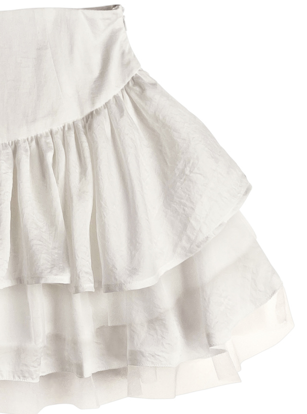 インパン裏地付きティアードミニスカート