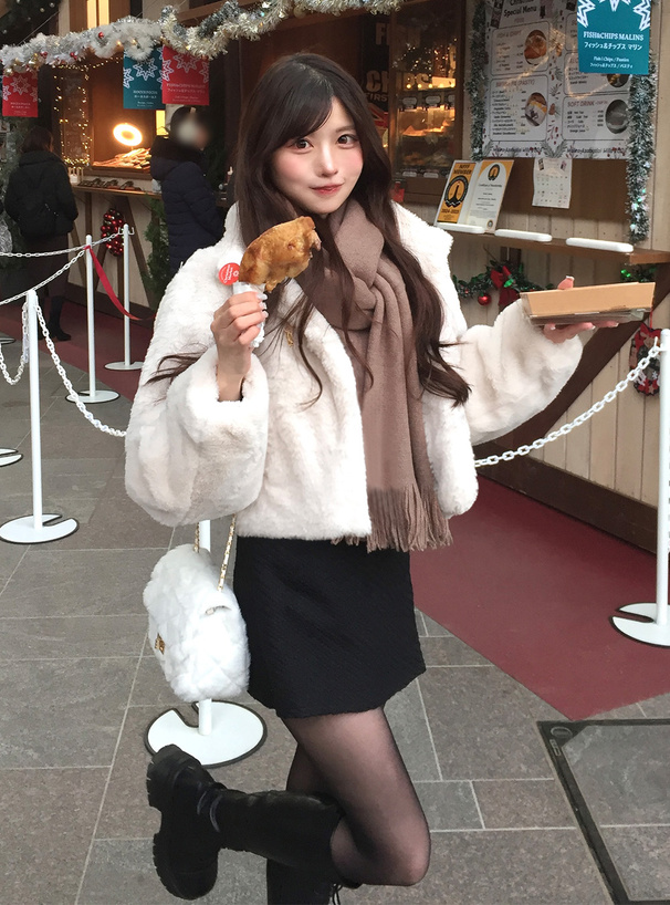 インパン裏地付き台形ミニスカート