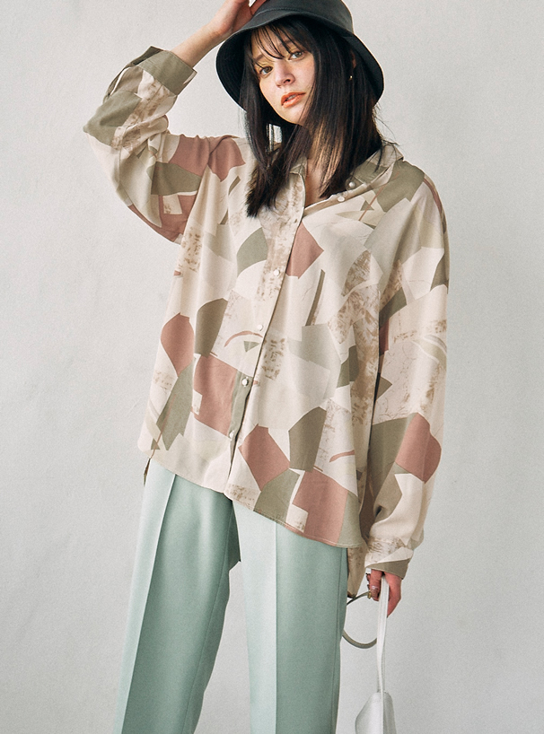 ニュアンス柄シャツ