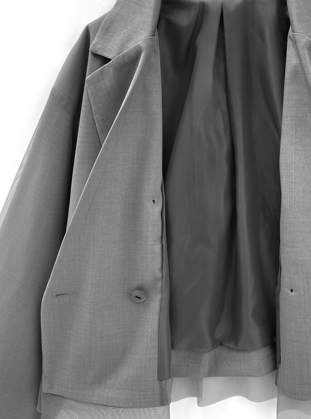 チュールドッキングテーラードジャケット[al272] | レディース