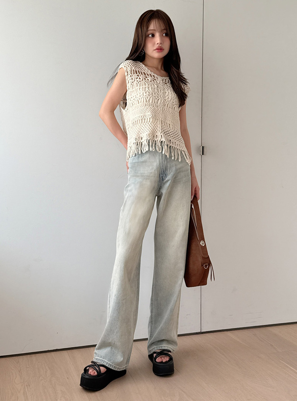 フリンジクロシェベスト