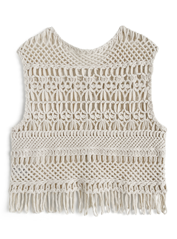 フリンジクロシェベスト