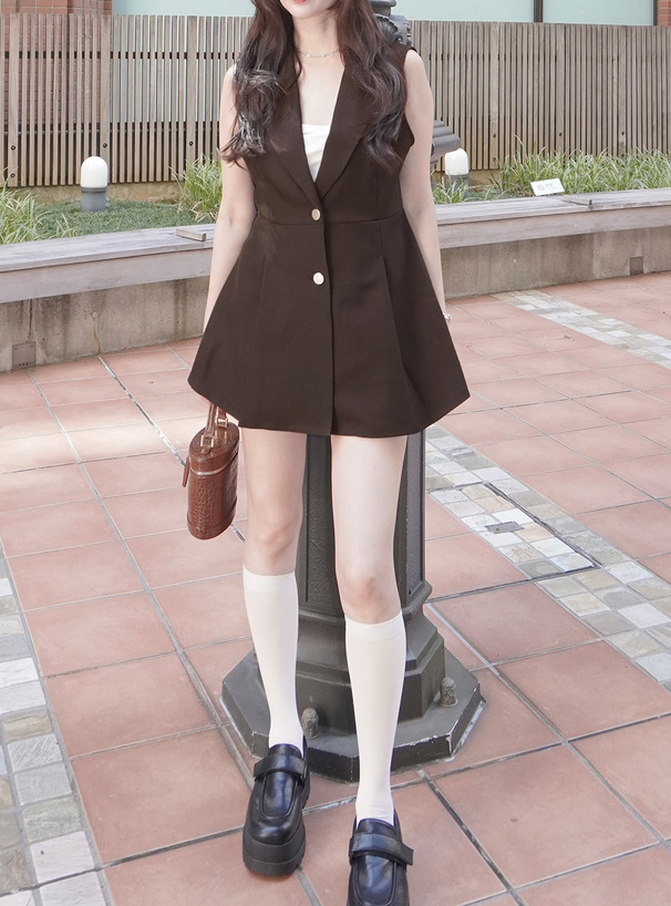 テーラードペプラムジレ