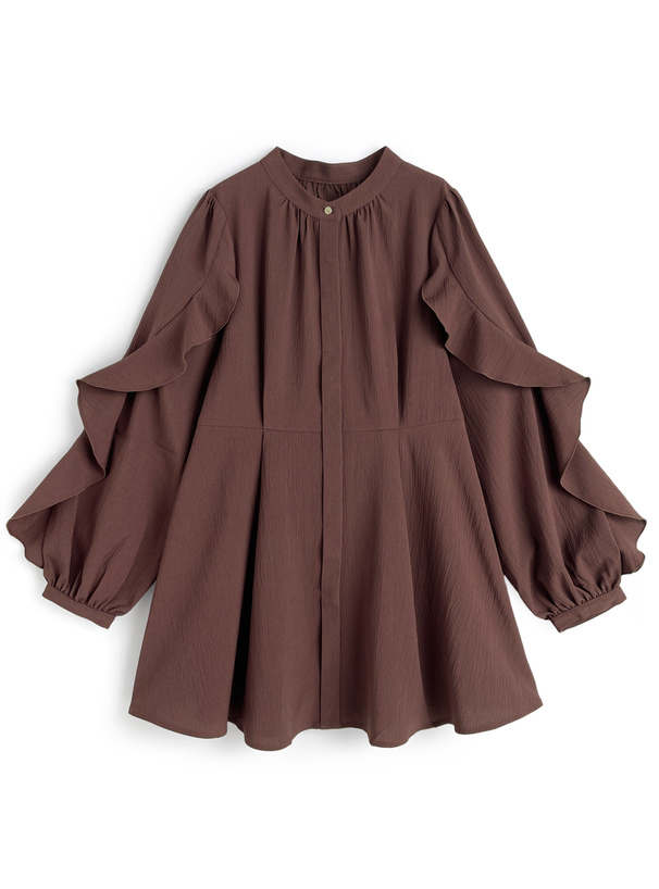 フリルスリーブフレアチュニック[al302] | レディースファッション通販