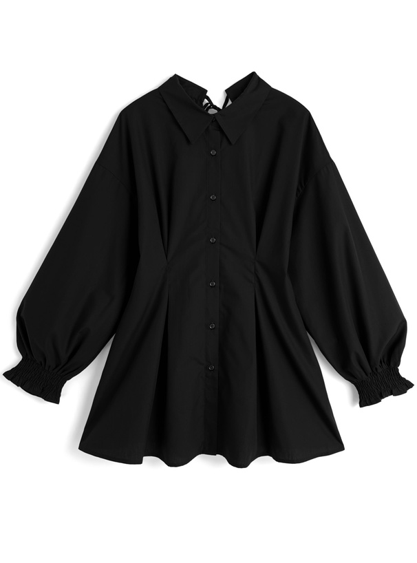 バックレースアップタックミニワンピース