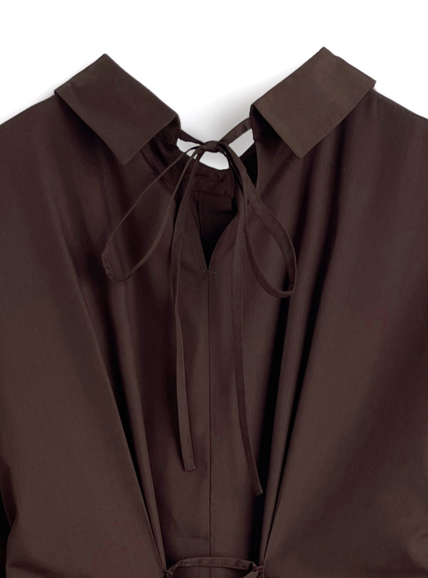 バックレースアップタックミニワンピース