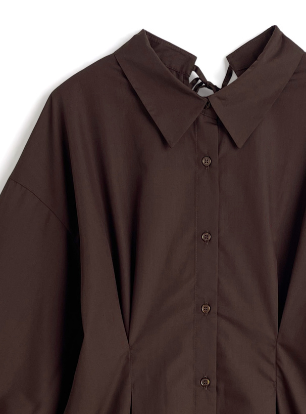 バックレースアップタックミニワンピース