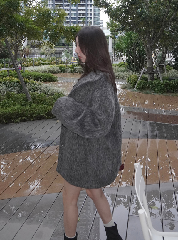 スタンドカラーシャギーコート[al307] | レディースファッション通販の