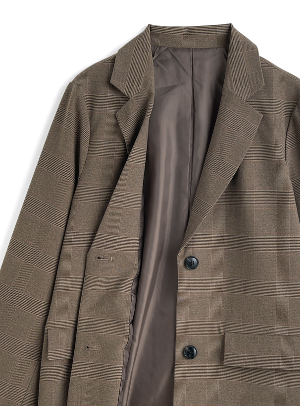 グレンチェック柄テーラードジャケット[al308] | レディース