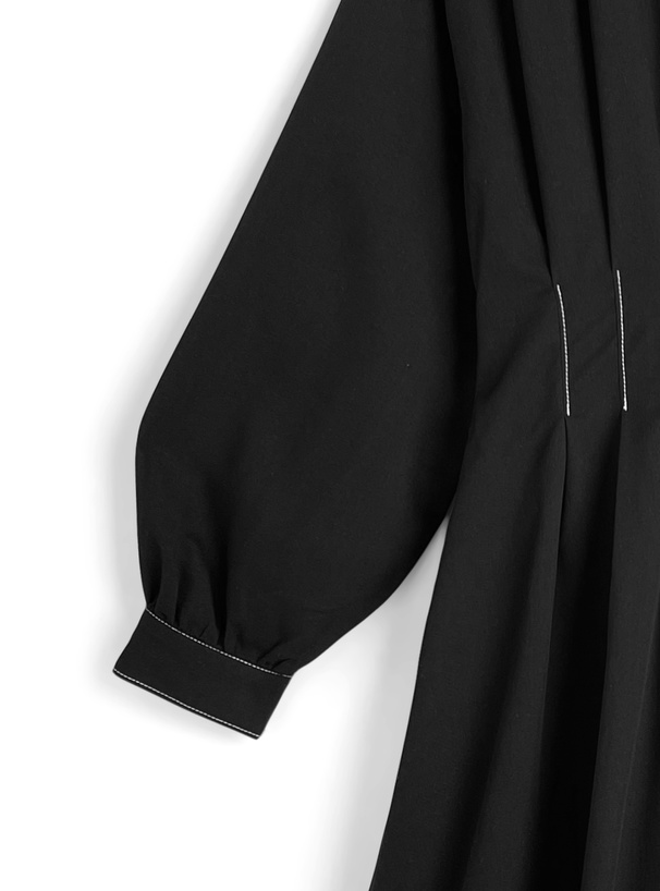 配色ステッチスキッパーワンピース