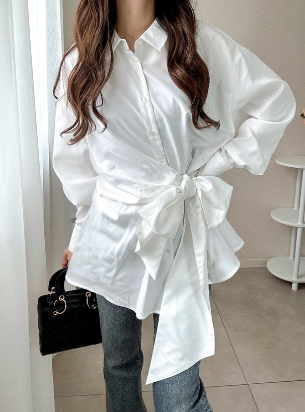 アシンメトリーリボンチュニック