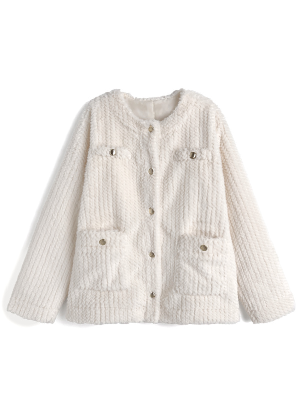 ノーカラーストライプファージャケット