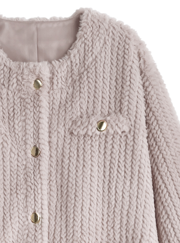 ノーカラーストライプファージャケット