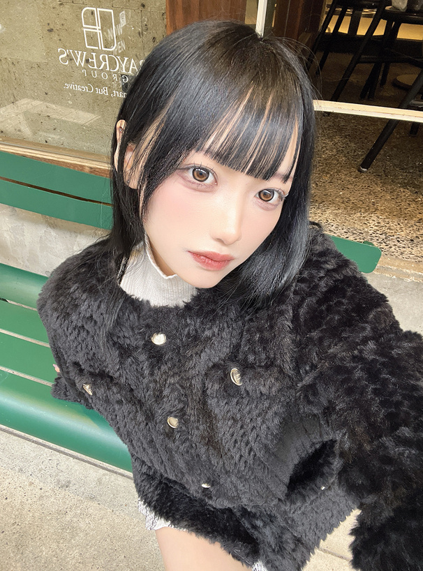 ノーカラーストライプファージャケット