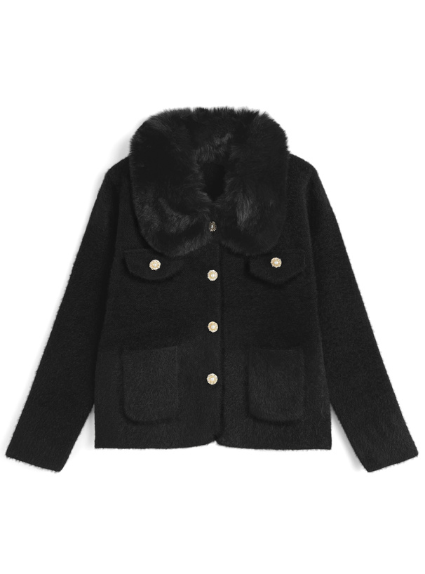 ファーシャギーニットカーディガン[al321] | レディースファッション