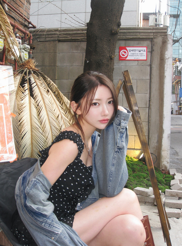 ショート丈デニムブルゾン