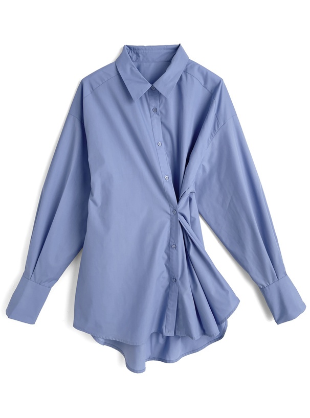 リボン付き2Wayロングシャツ