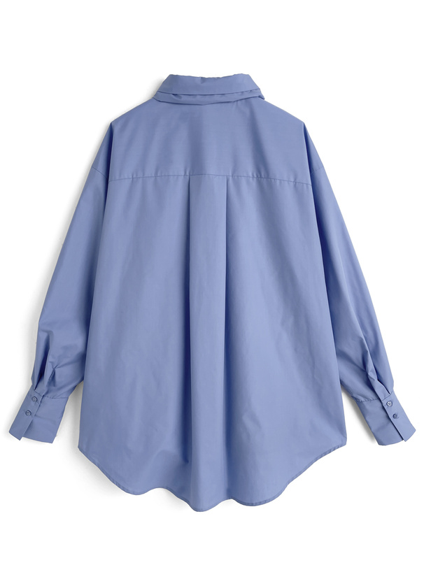 リボン付き2Wayロングシャツ