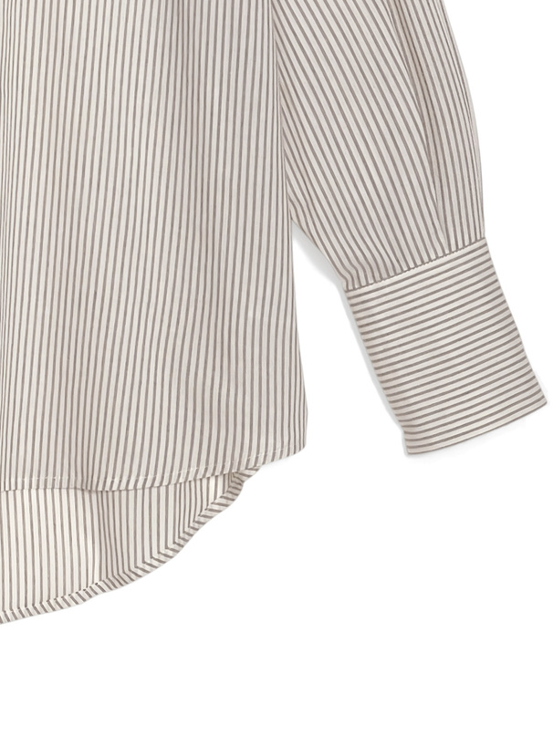 リボン付き2Wayストライプ柄ロングシャツ