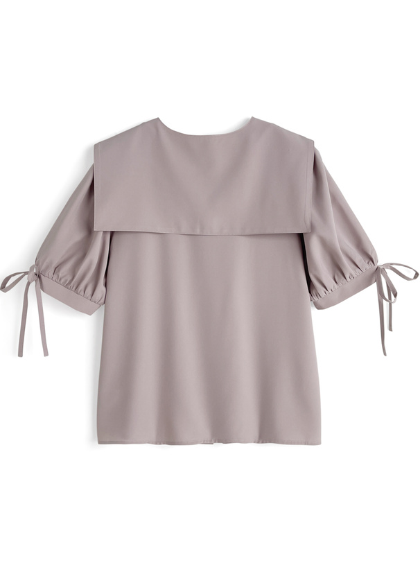 襟付きリボンブラウス