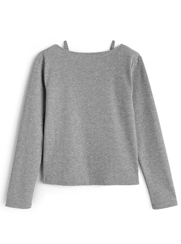 ラメカーディガン×キャミソールアンサンブル